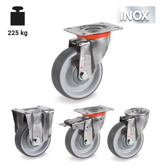 TR-71CC-NLX-Roues avec montures en acier inox pour charges légères